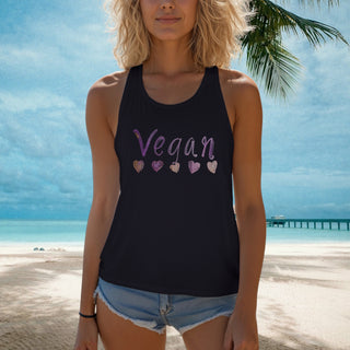 Vegan Hearts Women's Ideal Racerback Tank Printify