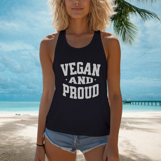 Vegan And Proud Women's Ideal Racerback Tank Printify