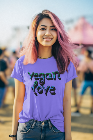 Vegan Love Garment-Dyed T-shirt Printify