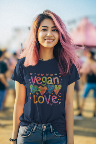 Vegan Love Garment-Dyed T-shirt Printify