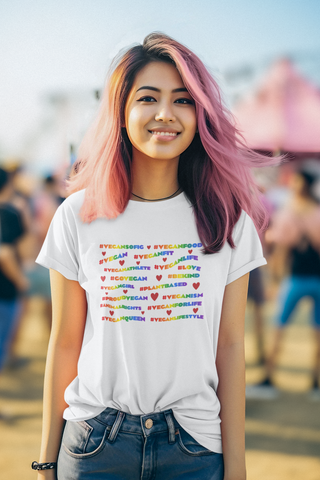 Vegan Hashtags Garment-Dyed T-shirt Printify