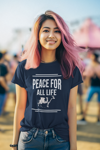 Peace For All Life Garment-Dyed T-shirt Printify