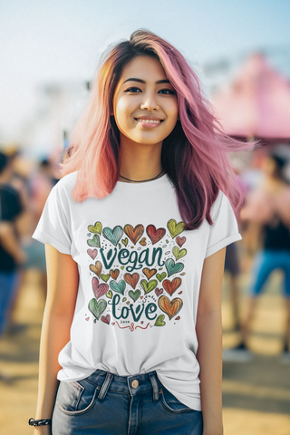 Vegan Love  Garment-Dyed T-shirt Printify