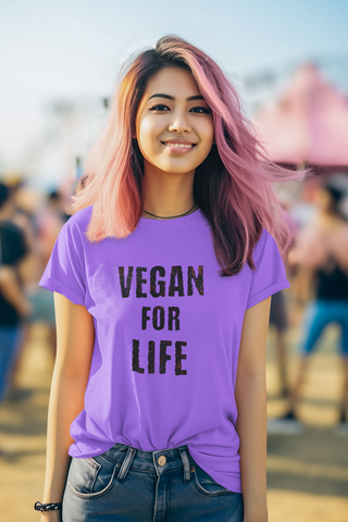 Vegan For Life  Garment-Dyed T-shirt Printify