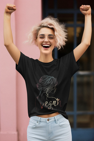 Vegan Girl Garment-Dyed T-shirt Printify