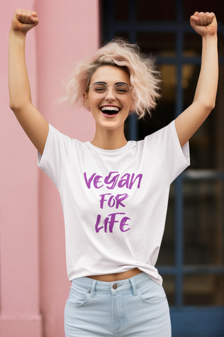 Vegan For Life Garment-Dyed T-shirt Printify