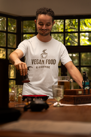 Vegan Food & Coffee Garment-Dyed T-shirt Printify