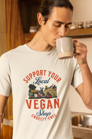 Support Your Local Vegan Garment-Dyed T-shirt Printify