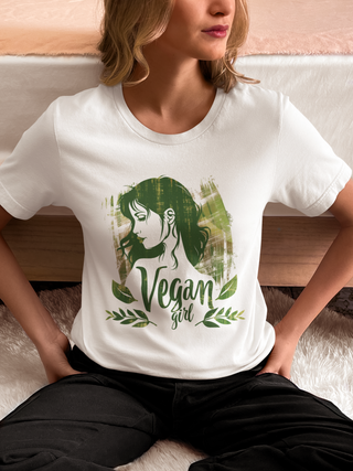 Vegan Girl Garment-Dyed T-shirt Printify