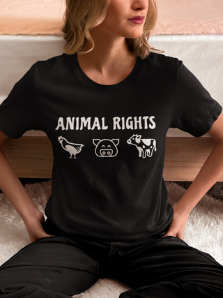 Animal Rights Garment-Dyed T-shirt Printify