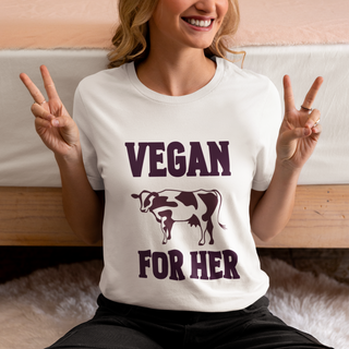 Vegan For Her Garment-Dyed T-shirt Printify