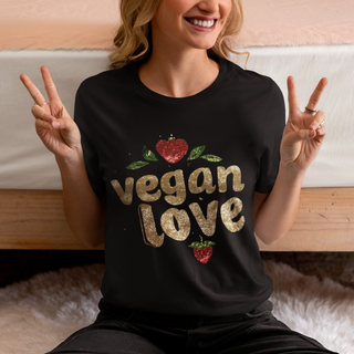 Vegan Love Garment-Dyed T-shirt Printify