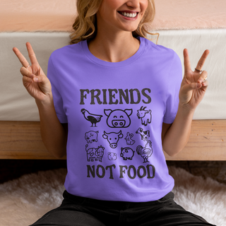 Friends Not Food Garment-Dyed T-shirt Printify