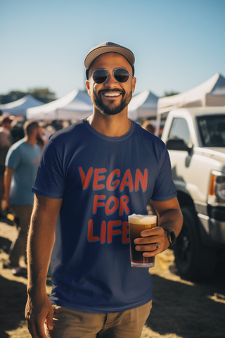 Vegan For Life Garment-Dyed T-shirt Printify