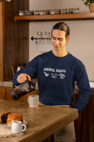 Animal Rights Unisex Garment-Dyed Sweatshirt Printify