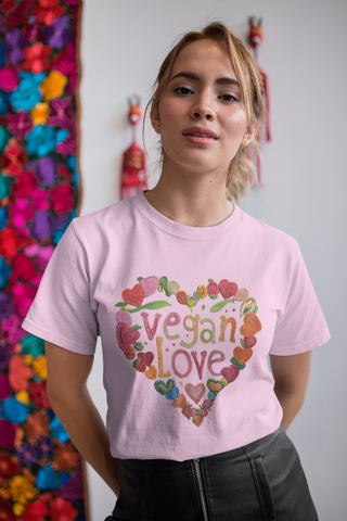 Vegan Love Garment-Dyed T-shirt Printify