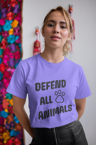 Defend All Animals Garment-Dyed T-shirt Printify