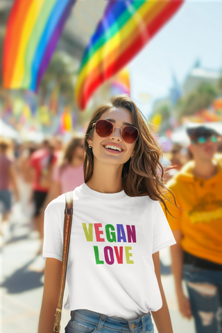 Vegan Love Garment-Dyed T-shirt Printify