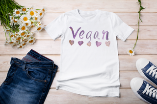 Vegan Hearts T-shirt Printify