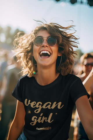 Vegan Girl Garment-Dyed T-shirt Printify