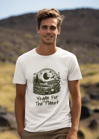 Vegan For The Planet Unisex Garment-Dyed T-shirt