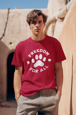 Freedom For All Garment-Dyed T-shirt Printify