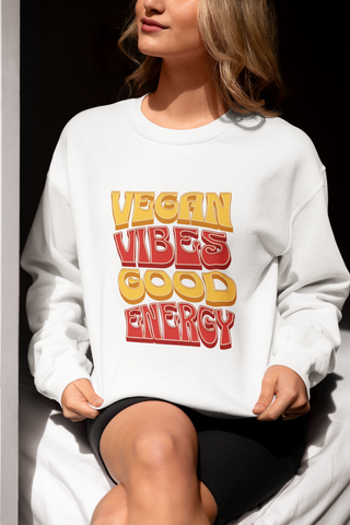 Vegan Vibes Garment-Dyed Sweatshirt Printify