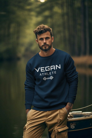 Vegan Athlete Garment-Dyed Sweatshirt Printify