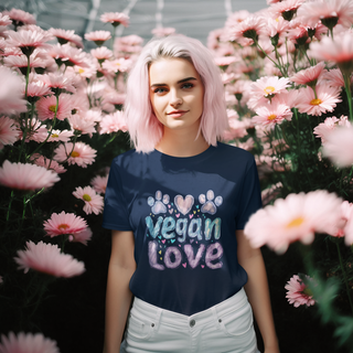 Vegan Love Garment-Dyed T-shirt Printify