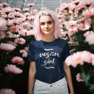 Vegan Girl Garment-Dyed T-shirt Printify