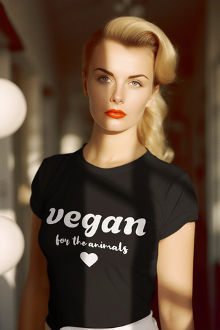 Vegan For The Animals Garment-Dyed T-shirt Printify