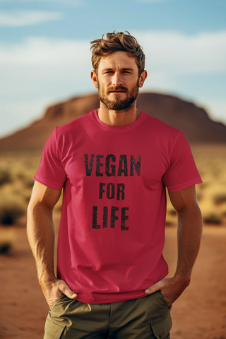 Vegan For Life  Garment-Dyed T-shirt Printify